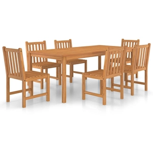 vidaXL Ensemble à manger de jardin 7 pcs Bois de teck solide pas cher