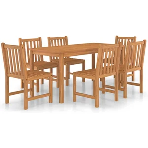 vidaXL Ensemble à manger de jardin 7 pcs Bois de teck solide pas cher