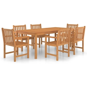 vidaXL Ensemble à manger de jardin 7 pcs Bois de teck solide pas cher
