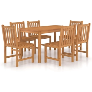 vidaXL Ensemble à manger de jardin 7 pcs Bois de teck massif pas cher