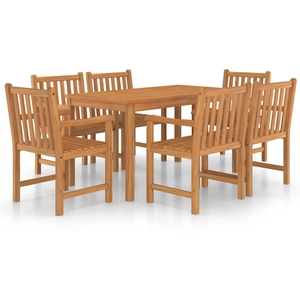 Comparateur de prix : vidaXL Ensemble à manger de jardin 7 pcs Bois de teck massif