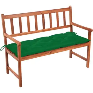 Comparateur de prix : vidaXL Banc de jardin avec coussin 120 cm Bois d'acacia massif