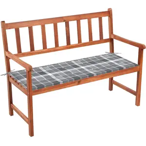 Comparateur de prix : vidaXL Banc de jardin avec coussin 120 cm Bois d'acacia massif