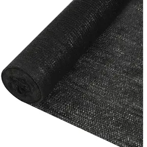 vidaXL Filet brise-vue Noir 2x25 m PEHD 150 g/m² pas cher