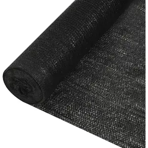 vidaXL Filet brise-vue Noir 1,5x10 m PEHD 195 g/m² pas cher