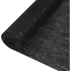 vidaXL Filet brise-vue Noir 1,2x10 m PEHD 195 g/m² pas cher