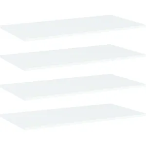 vidaXL Panneaux de bibliothèque 4 pcs Blanc 80x40x1,5 cm Aggloméré pas cher