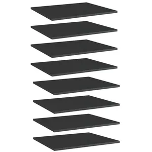 vidaXL Panneaux bibliothèque 8 pcs Noir brillant 60x50x1,5cm Aggloméré pas cher