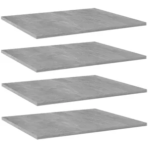 vidaXL Panneaux de bibliothèque 4 pcs Gris béton 60x50x1,5cm Aggloméré pas cher