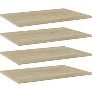 vidaXL Panneau de bibliothèque 4 pcs chêne sonoma bois d’ingénierie pas cher