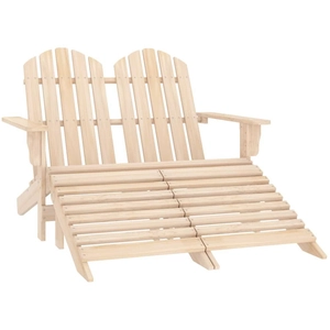 vidaXL Chaise de jardin Adirondack 2 places et repose-pied sapin pas cher
