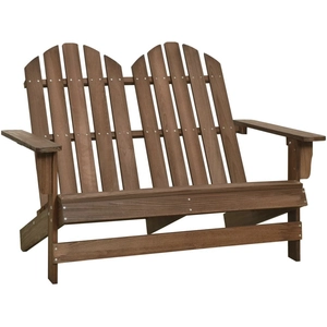 vidaXL Chaise de jardin Adirondack 2 places bois sapin massif marron pas cher