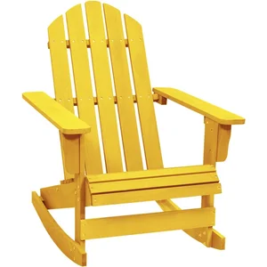 vidaXL Chaise à bascule de jardin Adirondack bois de sapin jaune pas cher