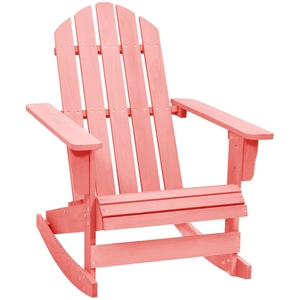 vidaXL Chaise à bascule de jardin Adirondack bois de sapin massif rose pas cher
