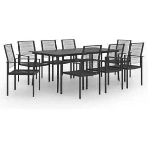 vidaXL Ensemble de salle à manger de jardin 9 pcs pas cher