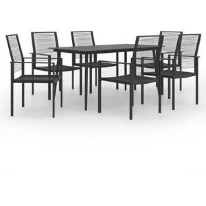 vidaXL Ensemble de salle à manger de jardin 7 pcs pas cher