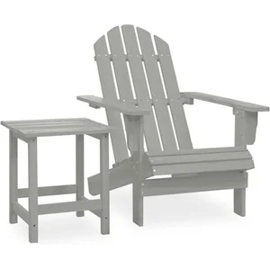 vidaXL Chaise de jardin Adirondack avec table Bois de sapin Gris pas cher