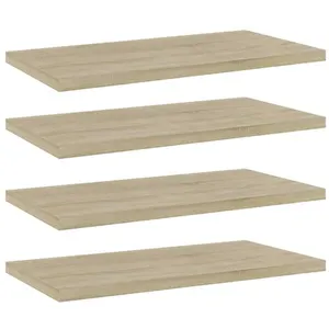 vidaXL Panneau de bibliothèque 4 pcs chêne sonoma bois d’ingénierie pas cher