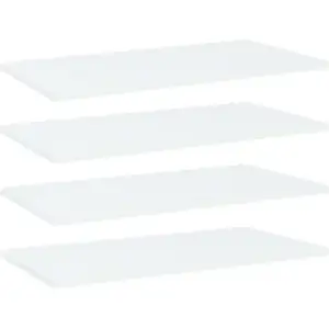vidaXL Panneaux de bibliothèque 4 pcs Blanc 60x30x1,5 cm Aggloméré pas cher