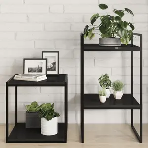 vidaXL Panneaux de bibliothÃ¨que 8 pcs noir brillant bois dâingÃ©nierie pas cher