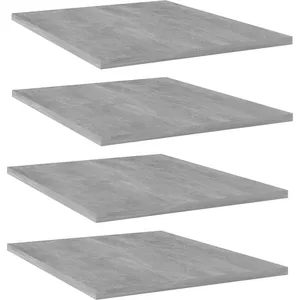 vidaXL Panneaux de bibliothèque 4 pcs Gris béton 40x50x1,5cm Aggloméré pas cher