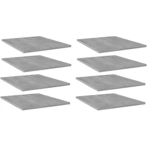 vidaXL Panneaux de bibliothèque 8 pcs Gris béton 40x50x1,5cm Aggloméré pas cher