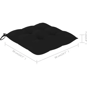vidaXL Chaises à dîner d'extérieur 3 pcs avec coussins Acacia massif pas cher
