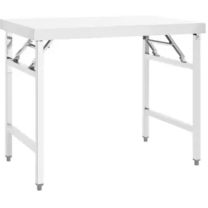 vidaXL Table de travail pliable de cuisine 100x60x80 cm Inox pas cher