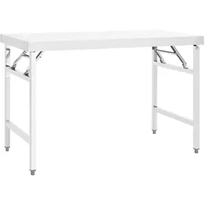 Comparateur de prix : vidaXL Table de travail pliable de cuisine 120x60x80 cm Inox