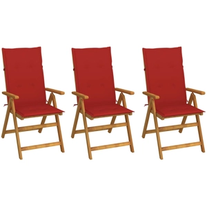vidaXL Chaises pliables de jardin 6 pcs avec coussins Bois d'acacia pas cher