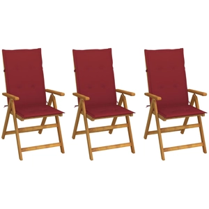 vidaXL Chaises pliables de jardin 6 pcs avec coussins Bois d'acacia pas cher