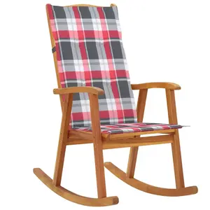 vidaXL Chaise à bascule avec coussins Bois d'acacia massif pas cher