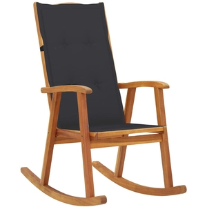 vidaXL Chaise à bascule avec coussins Bois d'acacia massif pas cher