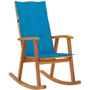 vidaXL Chaise à bascule avec coussins Bois d'acacia massif pas cher