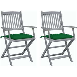 Comparateur de prix : vidaXL Chaises pliables d'extérieur lot de 6 et coussins Bois d'acacia