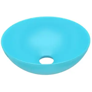 vidaXL Lavabo de salle de bain Céramique Vert Rond pas cher