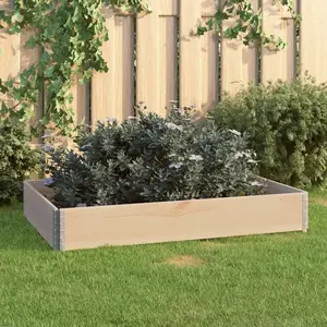 vidaXL Jardinière surélevée 80x120 cm Bois de pin solide pas cher