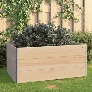 vidaXL Jardinières surélevées 3 pcs 80x120 cm Bois de pin solide pas cher