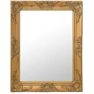 vidaXL Miroir mural style baroque 50x60 cm Doré pas cher