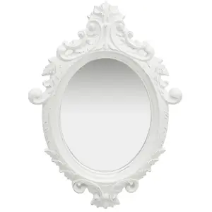 vidaXL Miroir mural style château 56x76 cm Blanc pas cher