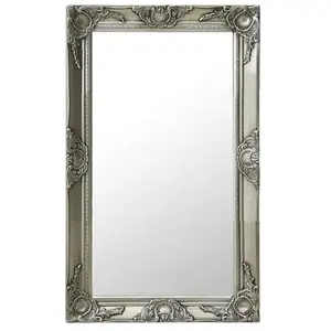 vidaXL Miroir mural style baroque 50x80 cm Argenté pas cher
