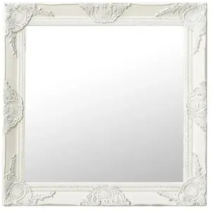 Comparateur de prix : vidaXL Miroir mural style baroque 60x60 cm Blanc