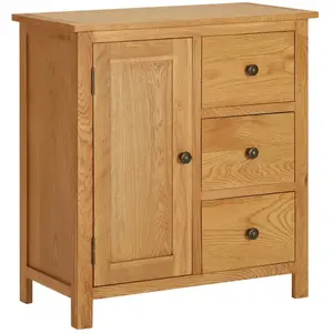 vidaXL Vidaxl Placard 70x35x75 Cm Bois De Chêne Massif pas cher