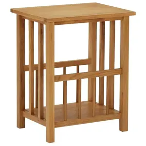 vidaXL Table à revues 45x35x55 cm Bois de chêne solide pas cher