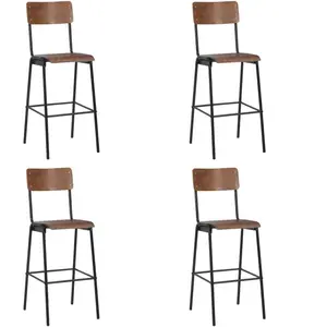 Comparateur de prix : vidaXL Chaises de bar lot de 4 contreplaqué solide et acier