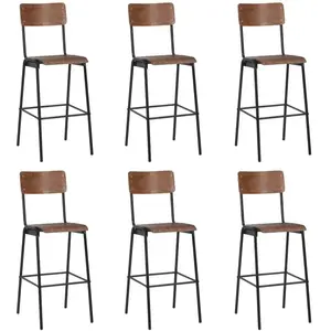 Comparateur de prix : vidaXL Chaises de bar lot de 6 contreplaqué solide et acier