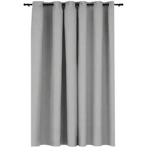 Comparateur de prix : vidaXL Rideau occultant Aspect de lin avec oeillets Gris 290x245 cm