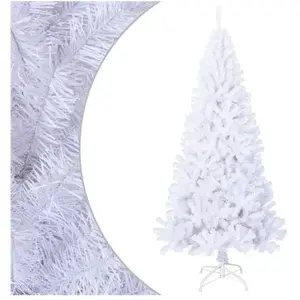vidaXL Arbre de Noël artificiel avec branches épaisses blanc 240cm PVC
