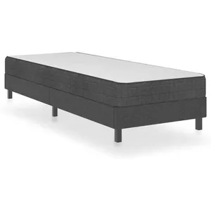 vidaXL Sommier à lattes de lit Gris foncé Tissu 100x200 cm pas cher