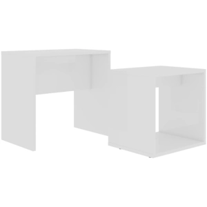 Comparateur de prix : vidaXL Ensemble de tables basses Blanc 48x30x45 cm Aggloméré